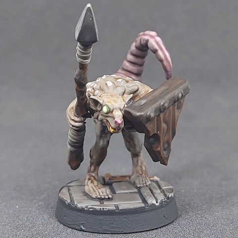 Image of Ratfolk A - Spear 03, Pre-Supported