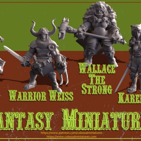 Image of Fantasy Series 08 Bundle, 5x minis - PRE-SUPPORTED