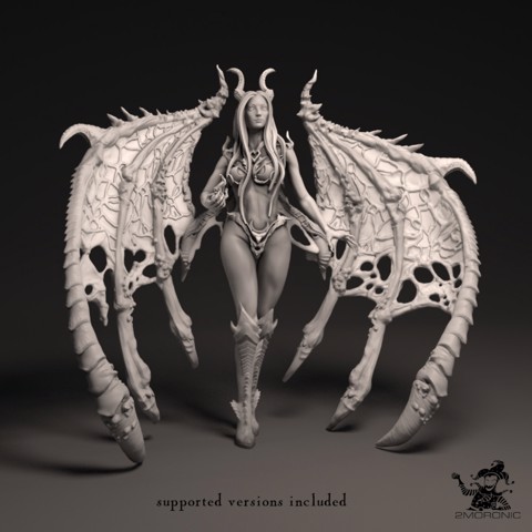 Image of Succubus (1 inch/25 mm base, 1.25 inch/32 mm height and 2 inch/50 mm base, 75mm/3 inch height miniature)