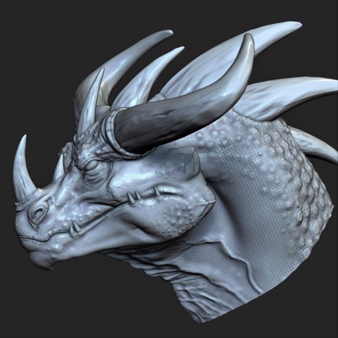 Image of December Dragon bust .