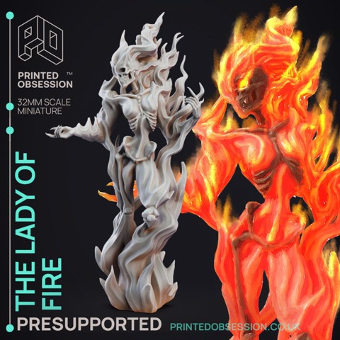 Image of Lady of Fire - Circus of Horrors - PRESUPPORTED - 32mm Scale