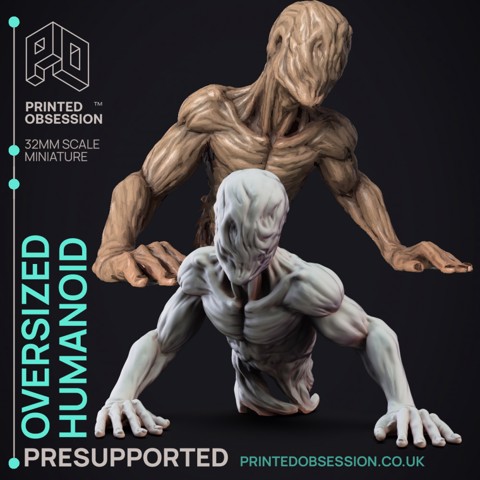 Image of Oversized Humanoid - SCP "The D&D incursion" - PRESUPPORTED - 32mm scale.