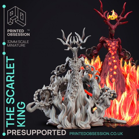 Image of The Scarlet King - SCP "The D&D Incursion" - PRESUPPORTED - 32mm Scale