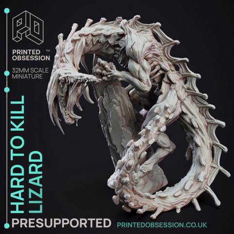 Image of Hard To Kill Lizard - SCP "The D&D Incursion - PRESUPPORTED - 32mm scale