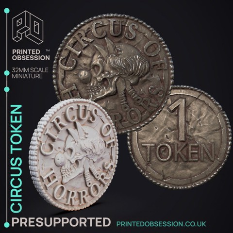 Image of Circus Token - Handout - Circus of Horrors - PRESUPPORTED