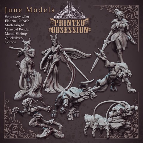 Image of Monsterous creatures & Fair Fey - June Patreon - PRESUPPORTED - 32mm Scale
