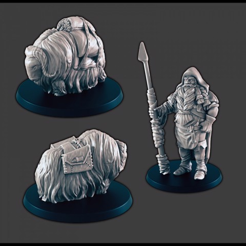 Image of Ice Hunter and Yaks [Support-free]