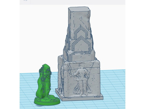 Image of Column with Carved Base (for 28mm gaming)
