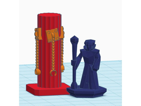 Image of Torture Room - Chained Pillar (for 28mm RPG gaming)