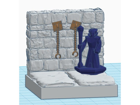Image of Torture Room - Chained Wall (for 28mm RPG gaming)