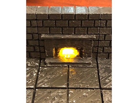 Image of OpenForge Fireplace with LEDs