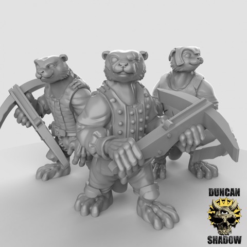 Image of Otters with Crossbows (pre supported)