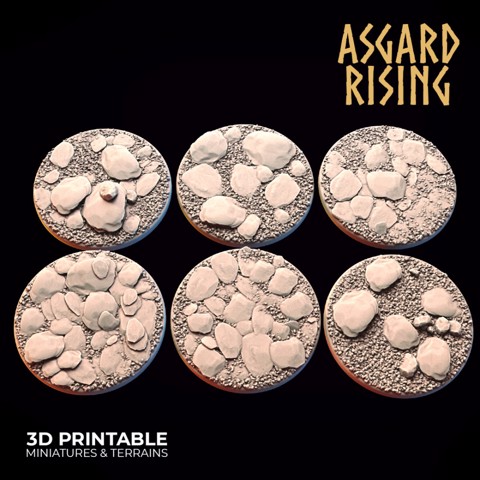 Image of TUNDRA THEME 6 x Round Bases 50mm - PRESUPPORTED