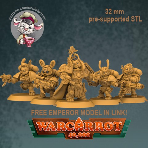 Image of WarCarrot 40000 rabbits squad 3D Model Collection