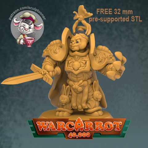 Image of THE EMPEROR - 32 MM MINIATURE FROM WARCARROT 40000 Free 3D print model