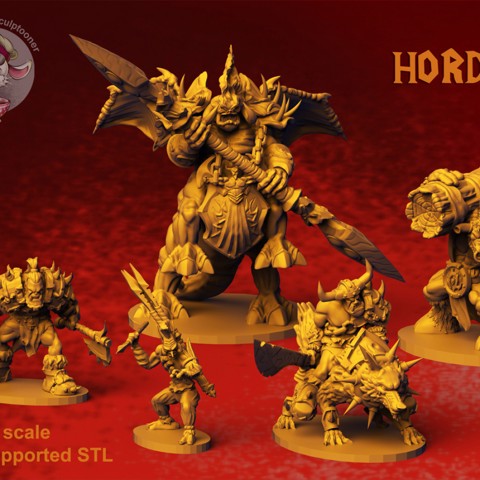 Image of Horde army - 28 mm miniatures 3D print models
