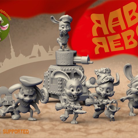 Image of Reb Rabs squad - 32 mm printable 3D Model Collection