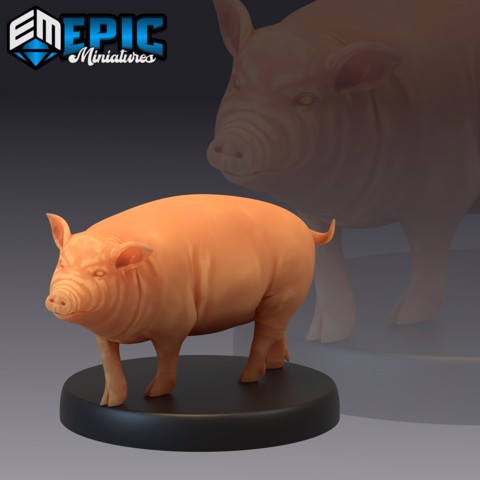 Image of Farm Animal Pig Standing