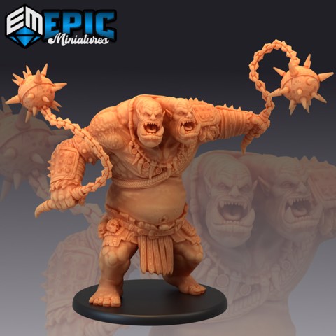 Image of Ettin Tribe Flail Warrior / Ancient Two Headed Ogre / Burning Land Encounter