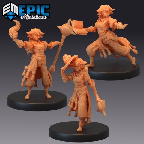 Image of Half Gnome Mage Set / Mysterious Halfling / Female Sorceress