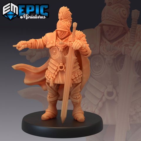 Image of Castle Knight Pointing / Armored Warrior / Sword Fighter / Guard
