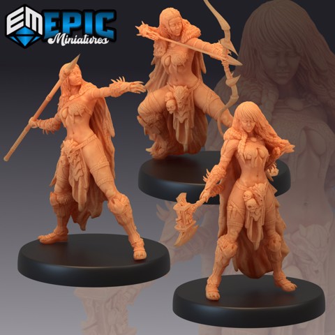 Image of Amazon Warrior Set / Female Barbarian / Forest Wildling Encounter Collection