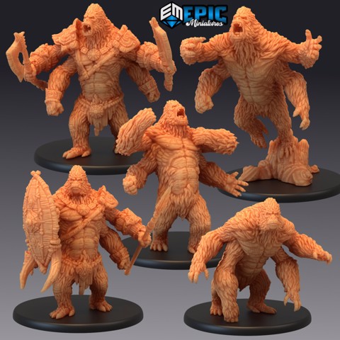 Image of Four Armed Gorilla Set / Ape Monster Kong / Classic Forest Encounter Collection