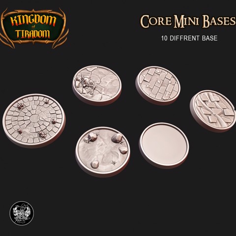 Image of Core Mini Bases_KingdomOfTiradom_25mm
