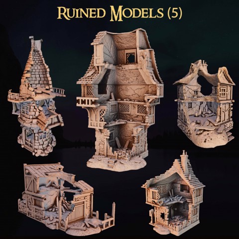 Image of Ruined Building Set