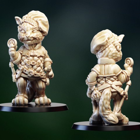 Image of Tabletop miniatures. Cat trickster