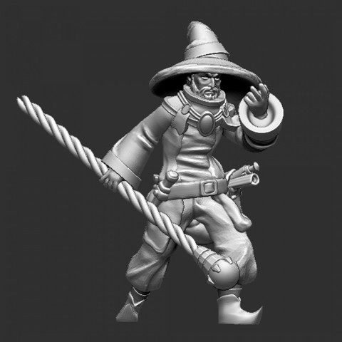 Image of Human male mage for fantasy d&d