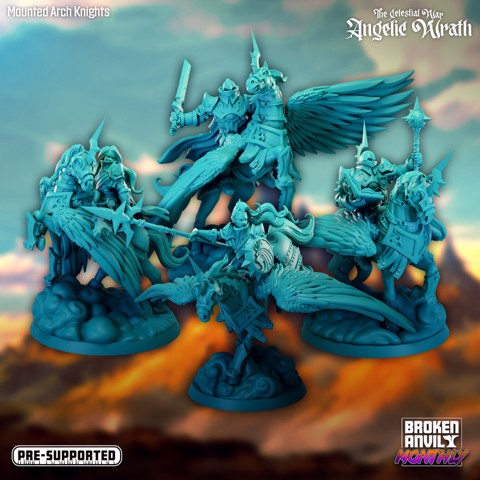Image of The Celestial War: Angelic Wrath - Mounted Arch Knight Group