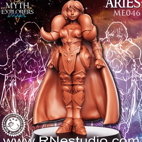 Image of Aries - Female Knight - 32mm - DnD