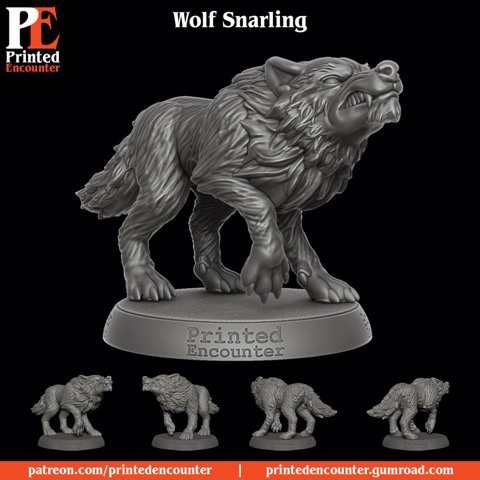 Image of Wolf Snarling 1