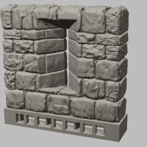 Image of OpenForge Dungeon Stone Separate Wall Arrow Slits