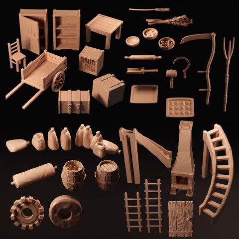 Image of Windmill Objects and Props