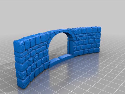 Image of OpenForge 2.0 Dungeon Stone Curved Cardinal Doorways