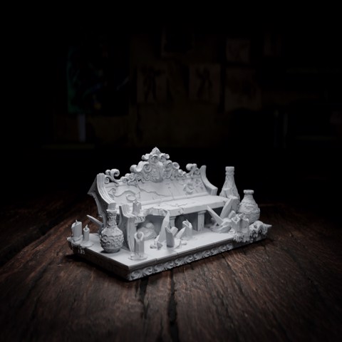 Image of Chapel Bench - Prop | The Call of the Necromancer