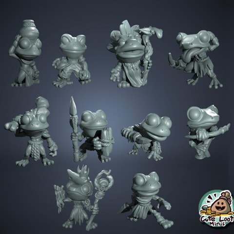 Image of CHIBI Frogfolk Villagers Set 1