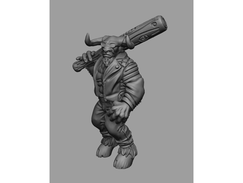 Image of Minotaur with a baseball bat
