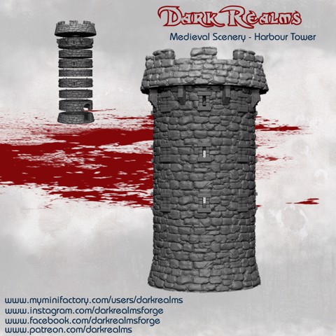 Image of Dark Realms Medieval Scenery - Harbour Tower