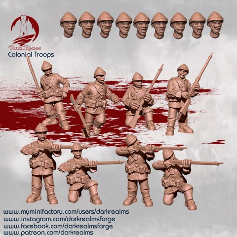 Image of Dark Realms Minis - Colonial Troops