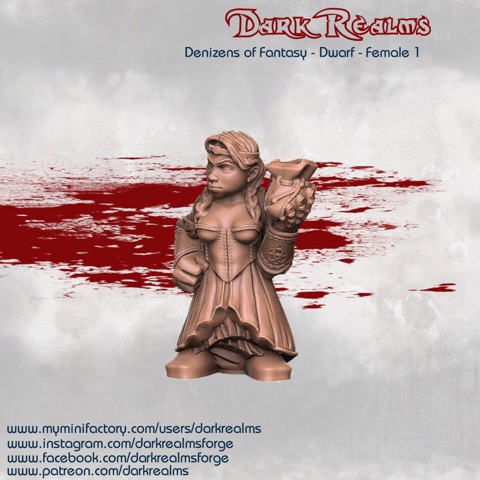 Image of Dark Realms Denizens of Fantasy - Dwarf Female 1