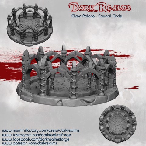 Image of Dark Realms Elven Scenery - Council Circle