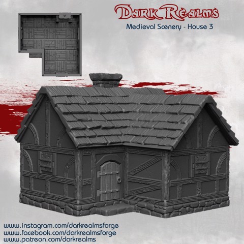 Image of Dark Realms Medieval Scenery - House 3