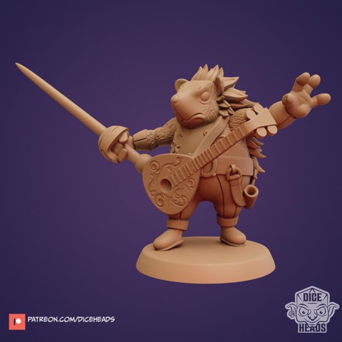 Image of Hedgehog Bard (pre-supported included)