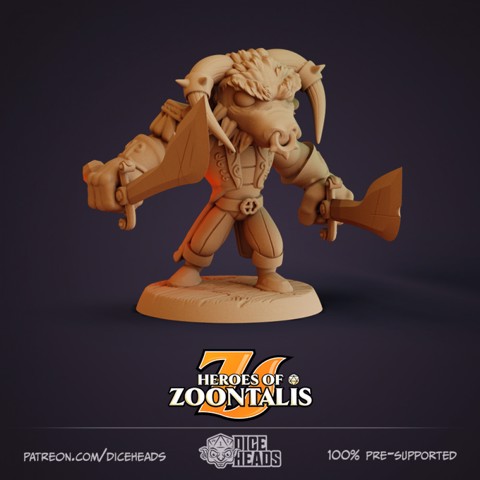 Image of Minotaur Pirate (pre-supported included)
