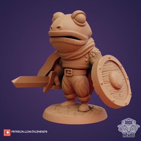 Image of Frogfolk Fighter (pre-supported included)