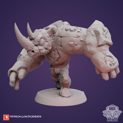 Image of Rhino Stone Golem (pre-supported)