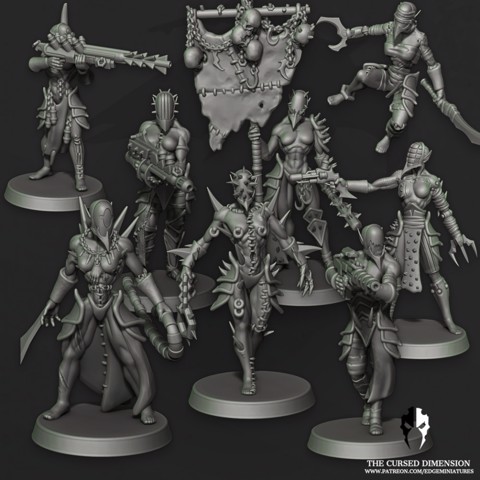 Image of Cursed Elves Warrior Squad - 02 - All Female - Cursed Elves